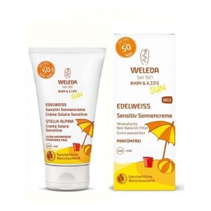 Weleda Edelweiss Baby & Kids Sun Αντιηλιακή Κρέμα για το Ευαίσθητο Δέρμα SPF50, 50ml