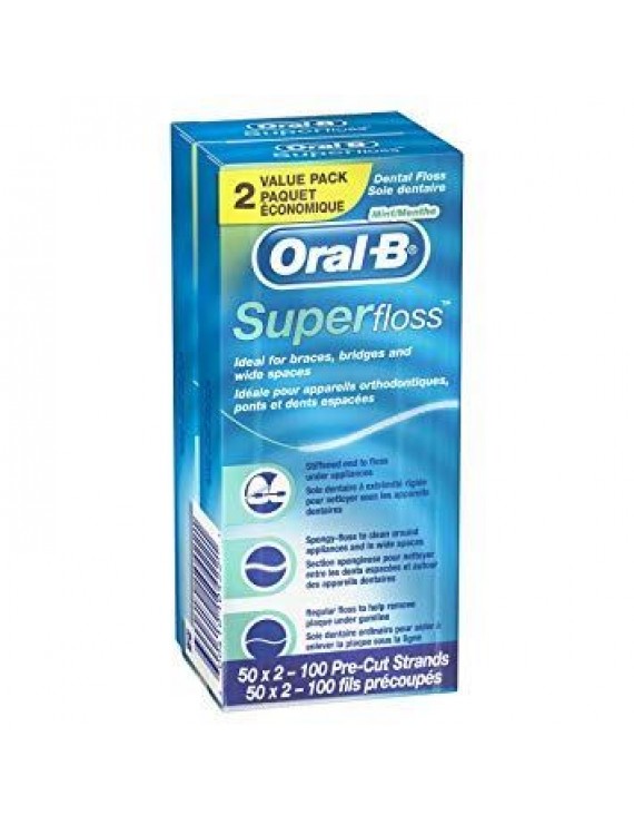 Oral B Superfloss 50 Ορθοδοντικό Νήμα