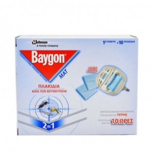 Baygon Mat Αντικουνουπική Συσκευή + 10 ταμπλέτες 