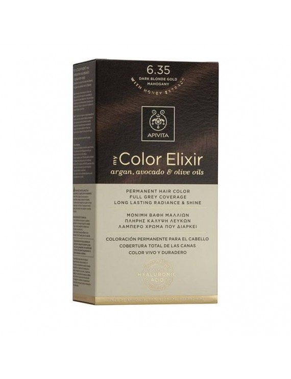 Apivita My Color Elixir Βαφή Μαλλιών 6.35 Ξανθό Σκούρο Μελί Μαονί