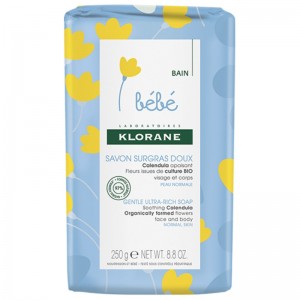Klorane Bebe Gentle Ultra-Rich Soap with  Calendula .Ήπιο Υπερλιπιδικό Σαπούνι για Βρέφη & Παιδιά, 250gr