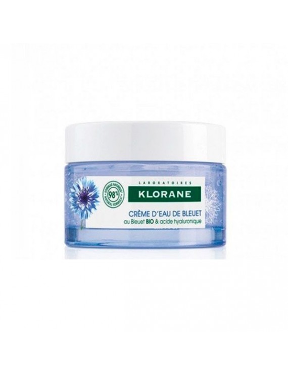 Klorane Cornflower Water Cream with Organic Cornflower & Hyaluronic Acid Ενυδατική Κρέμα Ημέρας για Πρόσωπου & Λαιμό με Υαλουρονικό Οξύ, 50ml