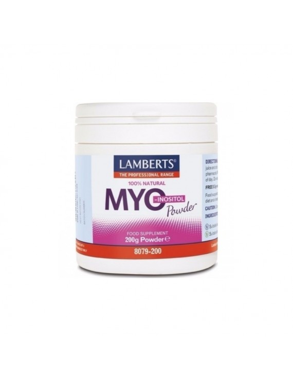 Lamberts Myo - Inositol Powder Συμπλήρωμα Μυοϊνοσιτόλης σε σκόνη, 200gr