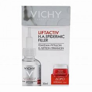 Vichy PROMO PACK Liftactiv Supreme HA Epidermic Filler, Ορός Κατά Των Ρυτίδων & Σφριγηλότητας 30ml & ΔΩΡΟ Liftactiv Collagen Κρέμα Ημέρας 15ml.