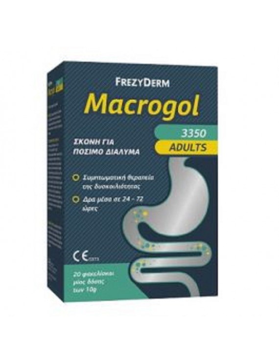 Frezyderm MACROGOL ADULTS 3350 Σκόνη για Συμπτωματική Θεραπεία Δυσκοιλιότητας 20 Φακελίσκοι των 10g
