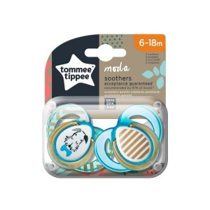Tommee Tippee Closer To Nature Πιπίλα Σιλικόνης Moda για Αγόρι 6-18 Μηνών, 2τεμ