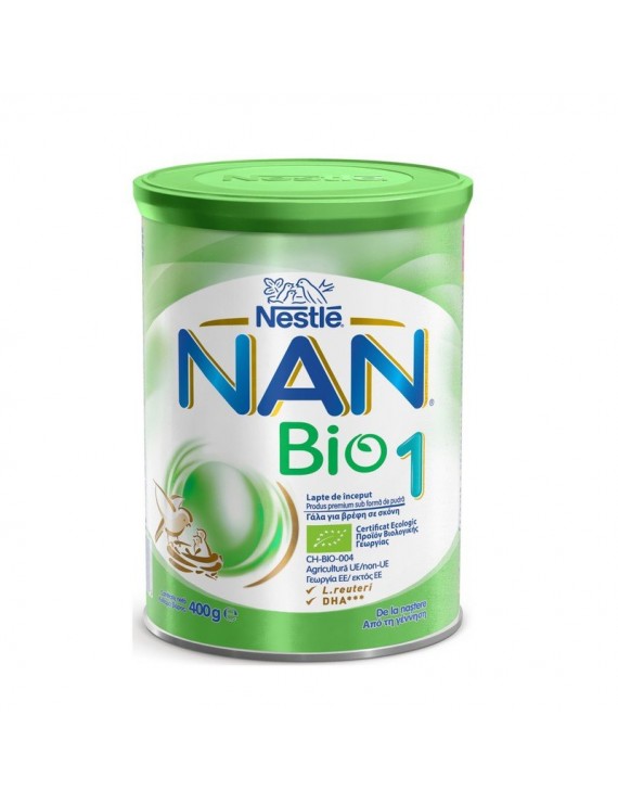 Nestle NAN Bio 1 Βιολογικό Γάλα Πρώτης Βρεφικής Ηλικίας σε Σκόνη 0m+, 400gr
