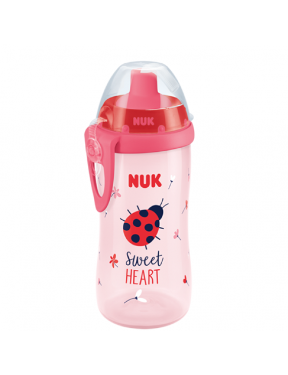 Nuk First Choice Junior Flexi Cup με Καλαμάκι 12m+ 300ml Ροζ