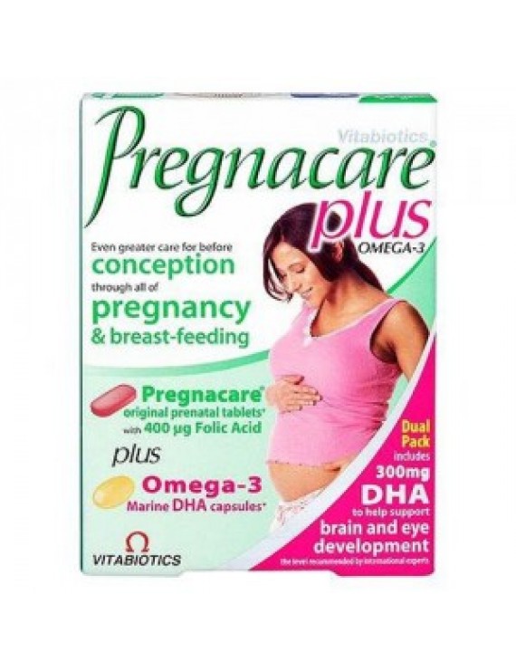 Vitabiotics Pregnacare Plus Omega-3 για τη διάρκεια της εκυμοσύνης και του θηλασμού28ταμπλέτες/ 28 κάψουλες 