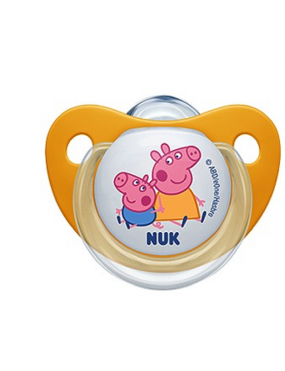 Nuk Peppa Pig Trendline Ορθοδοντική Πιπίλα Σιλικόνης  6-18 μηνών, 1τμχ
