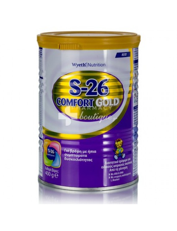 Wyeth S26 Comfort Gold Γάλα για Βρέφη με Ήπια Συμπτώματα Δυσκοιλιότητας, 400gr