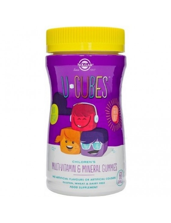 SOLGAR U-Cubes Children's Multi-Vitamin & Mineral Gummies 60 ζελεδάκια