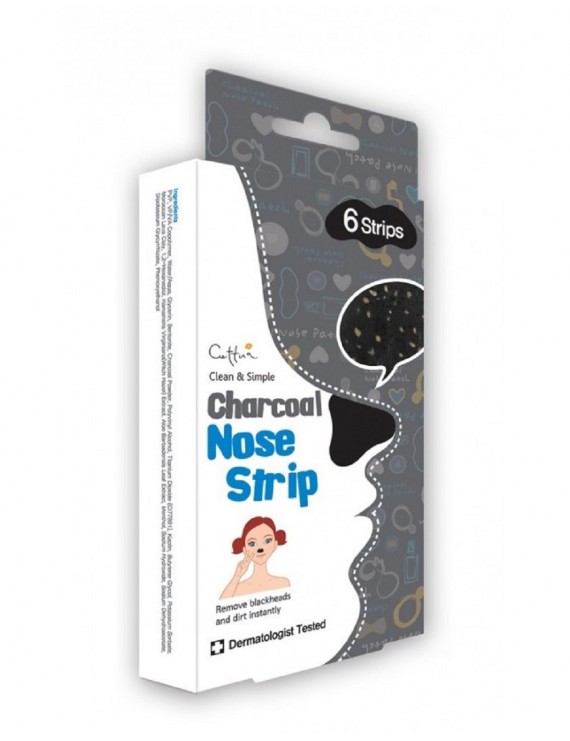 CETTUA Charcoal Nose Strip Επιθέματα για Αφαίρεση των Μαύρων Στιγμάτων 6τεμ