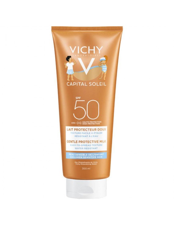 VICHY Capital Soleil Wet Skin Gel Παιδική Αντηλιακή Κρέμα Προσώπου & Σώματος με SPF50+ & Ανθεκτικότητα στο Νερό για Ευαίσθητη Επιδερμίδα 200ml