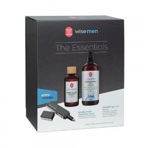Vican Wise Men The Essentials Kit με Fresh Beard & Hair Shampoo Ανδρικό Σαμπουάν για Μαλλιά & Γενειάδα, 200ml & Shower Gel 3in1 Αφρόλουτρο, 500ml & Δώρο Trimmer, 1 σετ