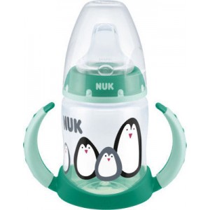 Nuk First Choice Baby εκπαιδευτικό ποτήρι με χεράκια (6-18m) (10.215.325) σχέδιο Penguins 150ml