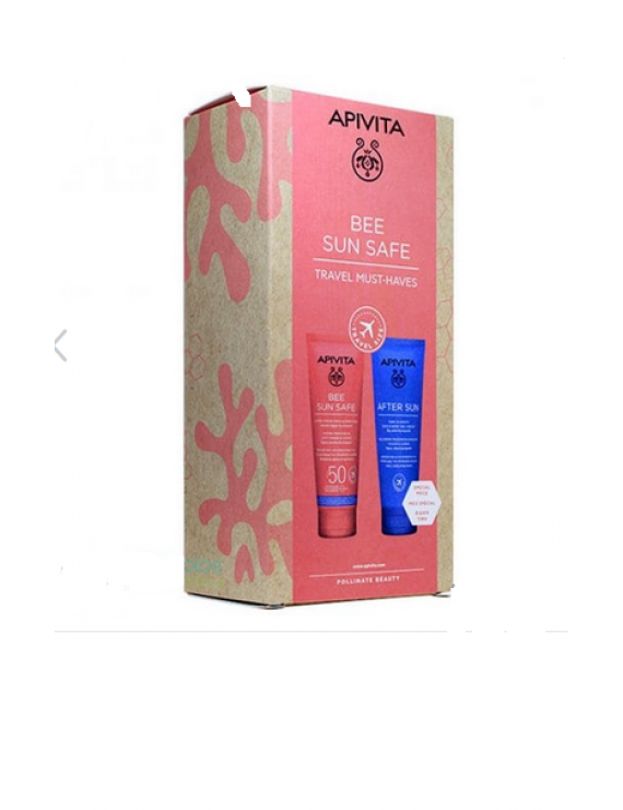 Apivita Πακέτο Ταξιδίου Bee Sun Safe με Face & Body Milk SPF50, 100ml & Face & Body Gel Cream, 100ml